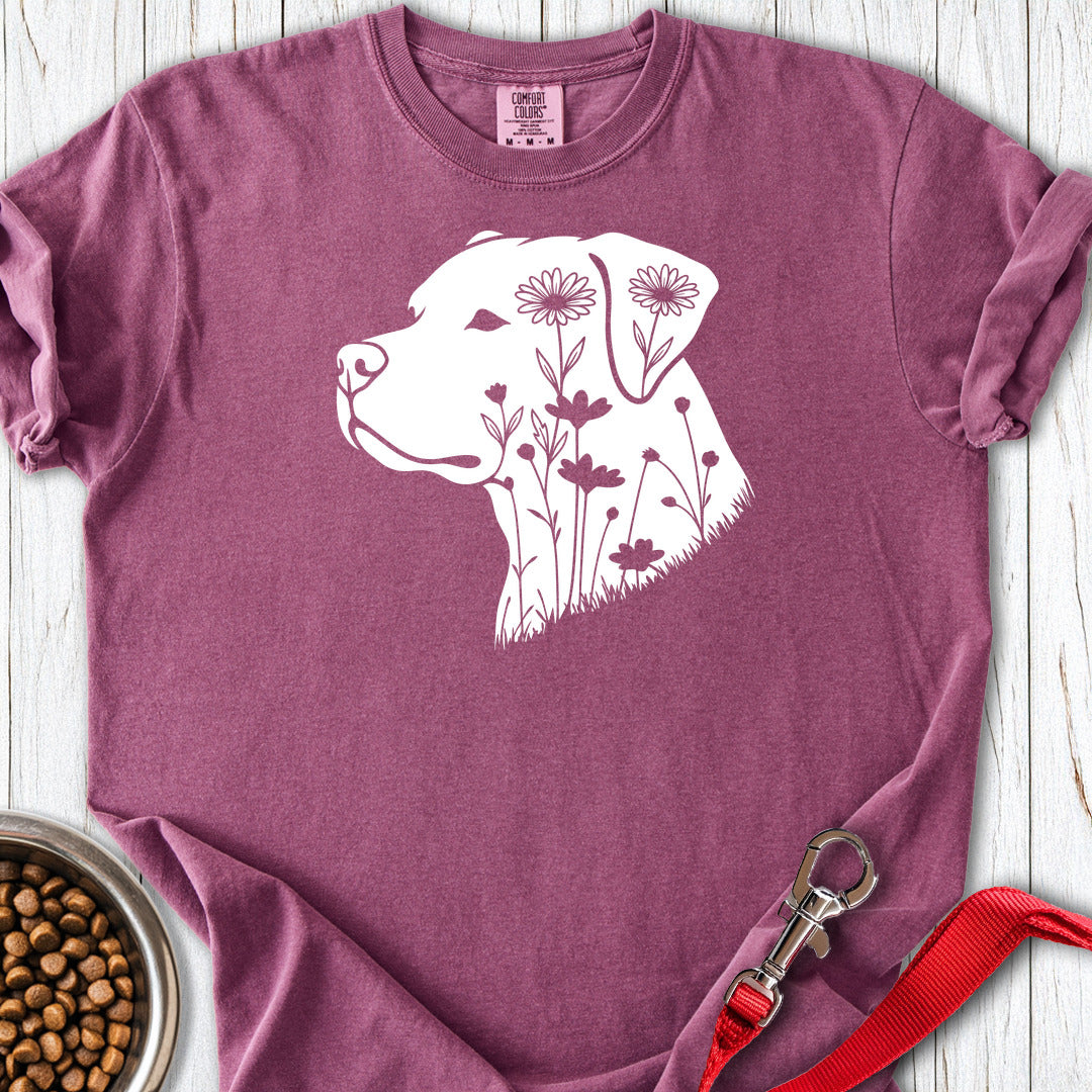Pitbull Flowers Premium Tee — Berry