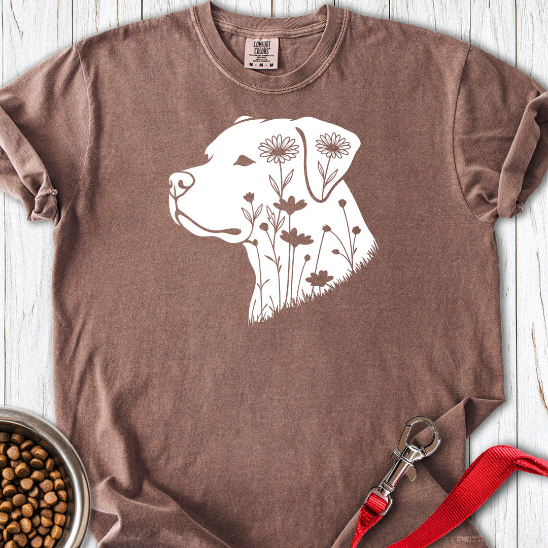 Pitbull Flowers Premium Tee — Espresso