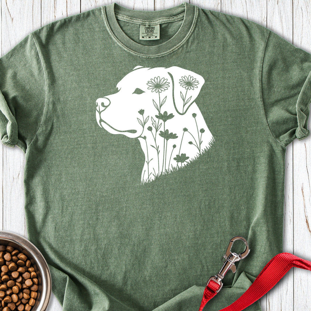 Pitbull Flowers Premium Tee — Moss