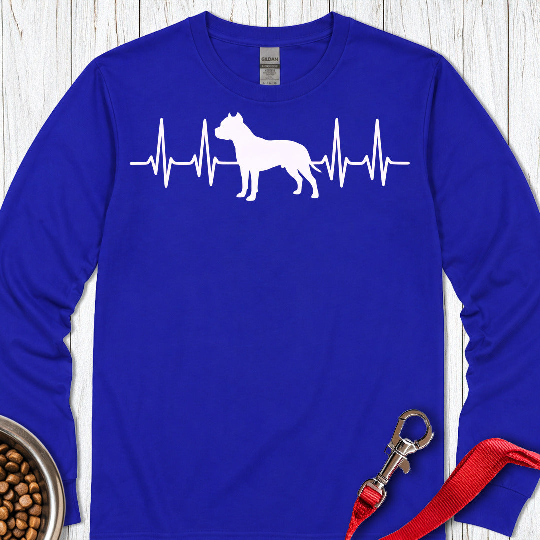 Pitbull Heartbeat Long Sleeve — Royal