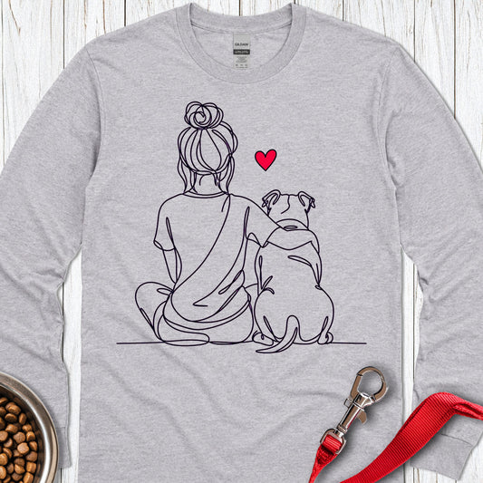 Pitbull Hug Long Sleeve — Sport Grey
