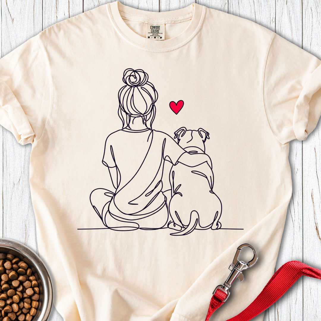 Pitbull Hug Premium Tee — Ivory