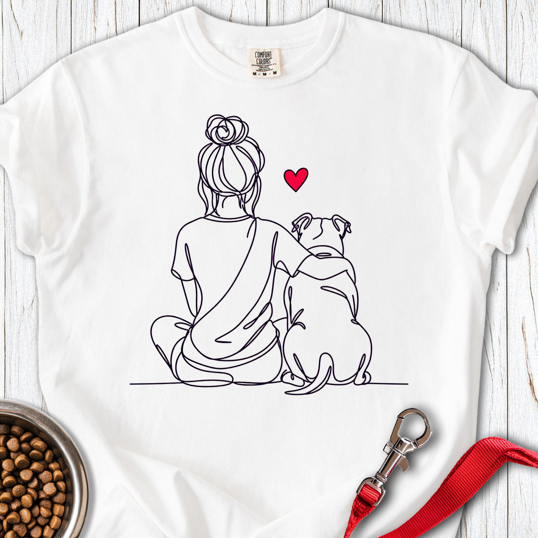 Pitbull Hug Premium Tee — White