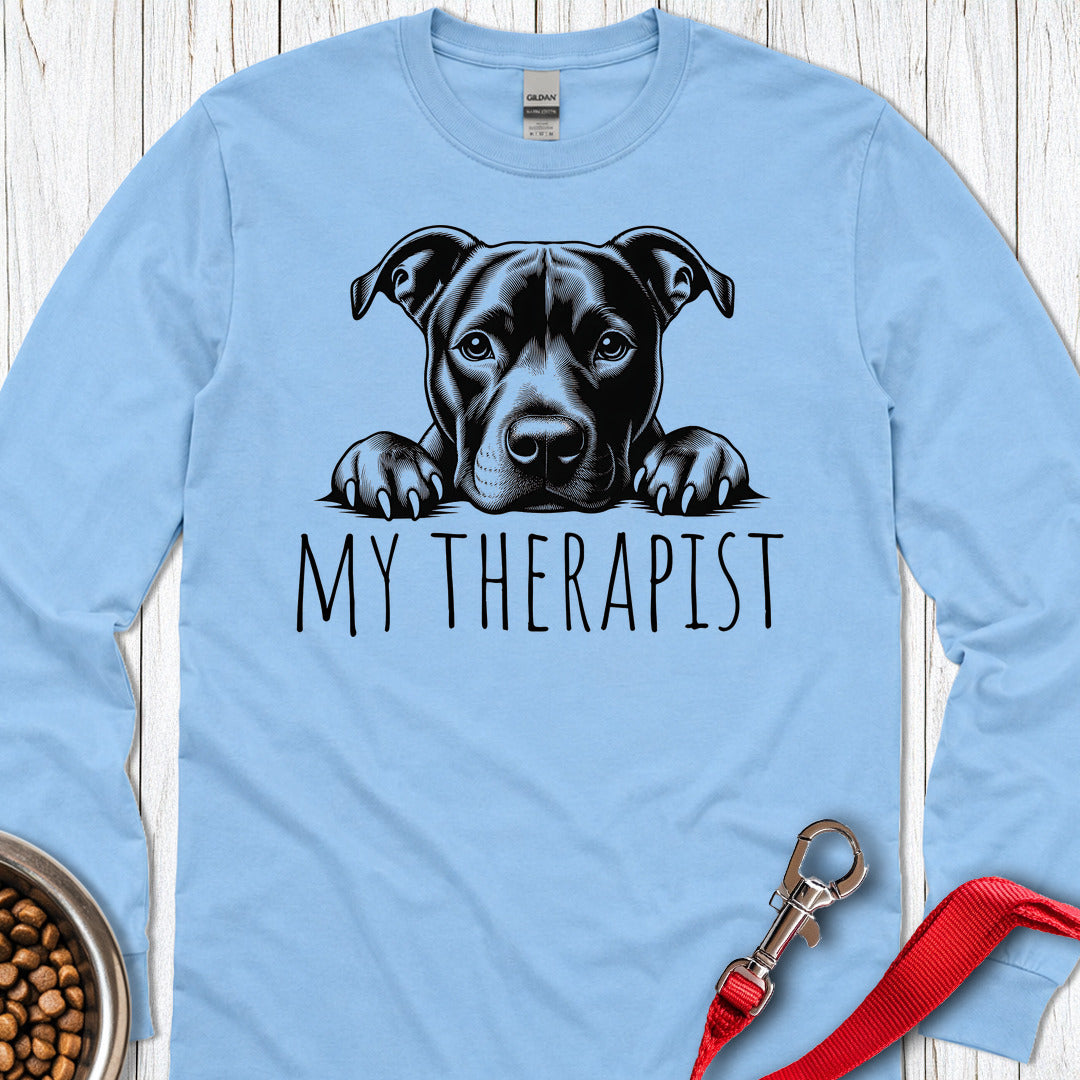 Pitbull My Therapist Long Sleeve — Carolina Blue