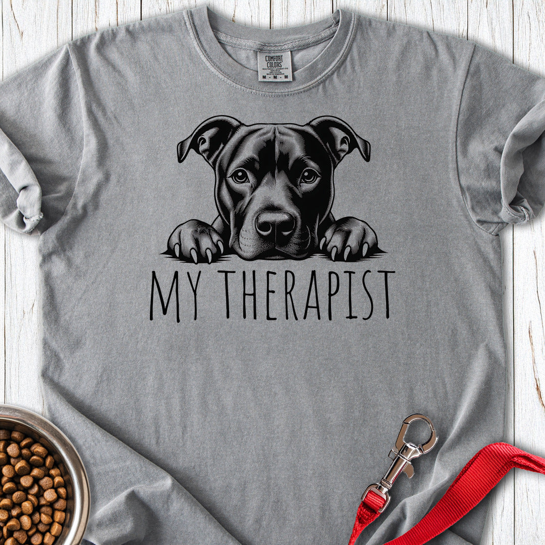 Pitbull My Therapist Premium Tee — Grey