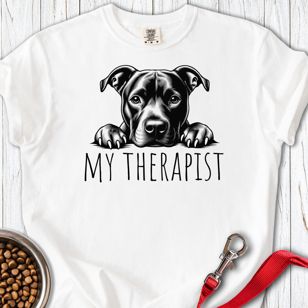 Pitbull My Therapist Premium Tee — White