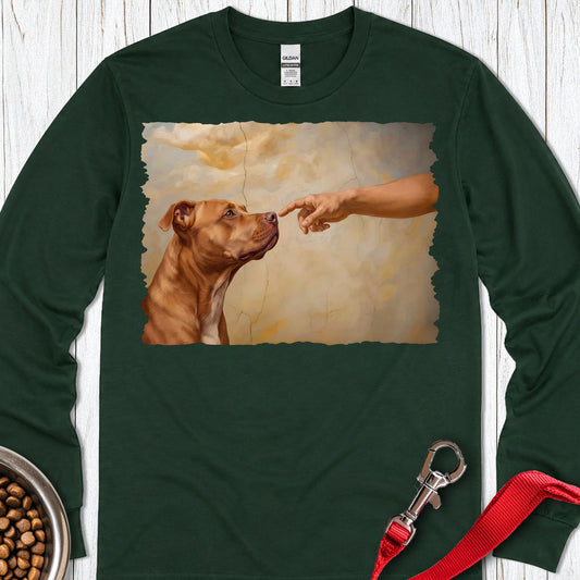 Pitbull Red Nose Creation Long Sleeve — Forest Green