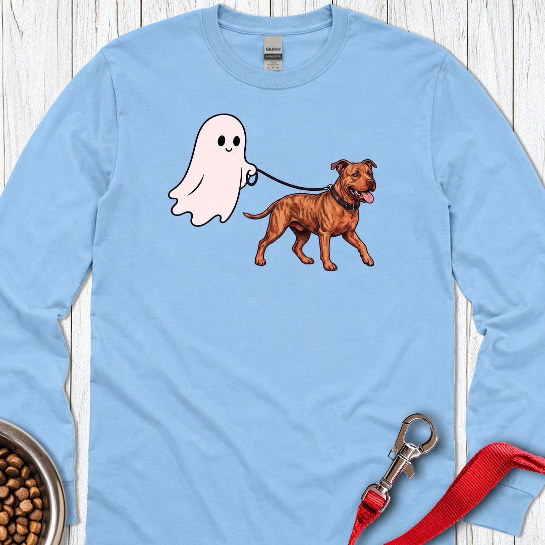 Pitbull Red Nose Ghost Walk Long Sleeve — Carolina Blue