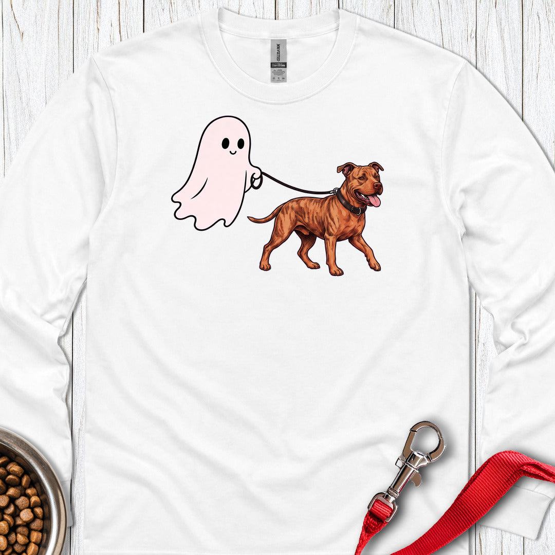 Pitbull Red Nose Ghost Walk Long Sleeve — White