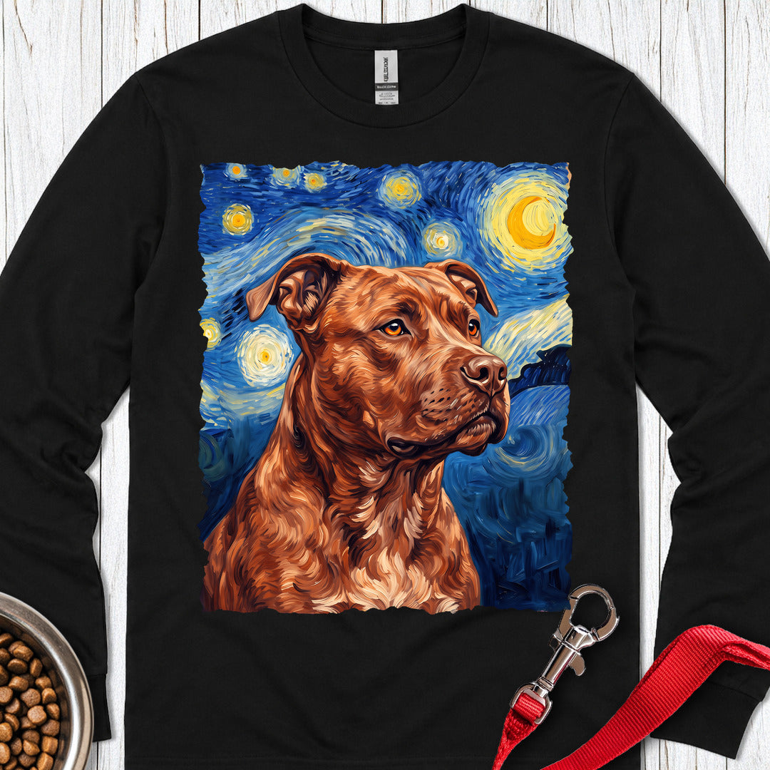 Pitbull Red Nose Van Gogh Long Sleeve — Black