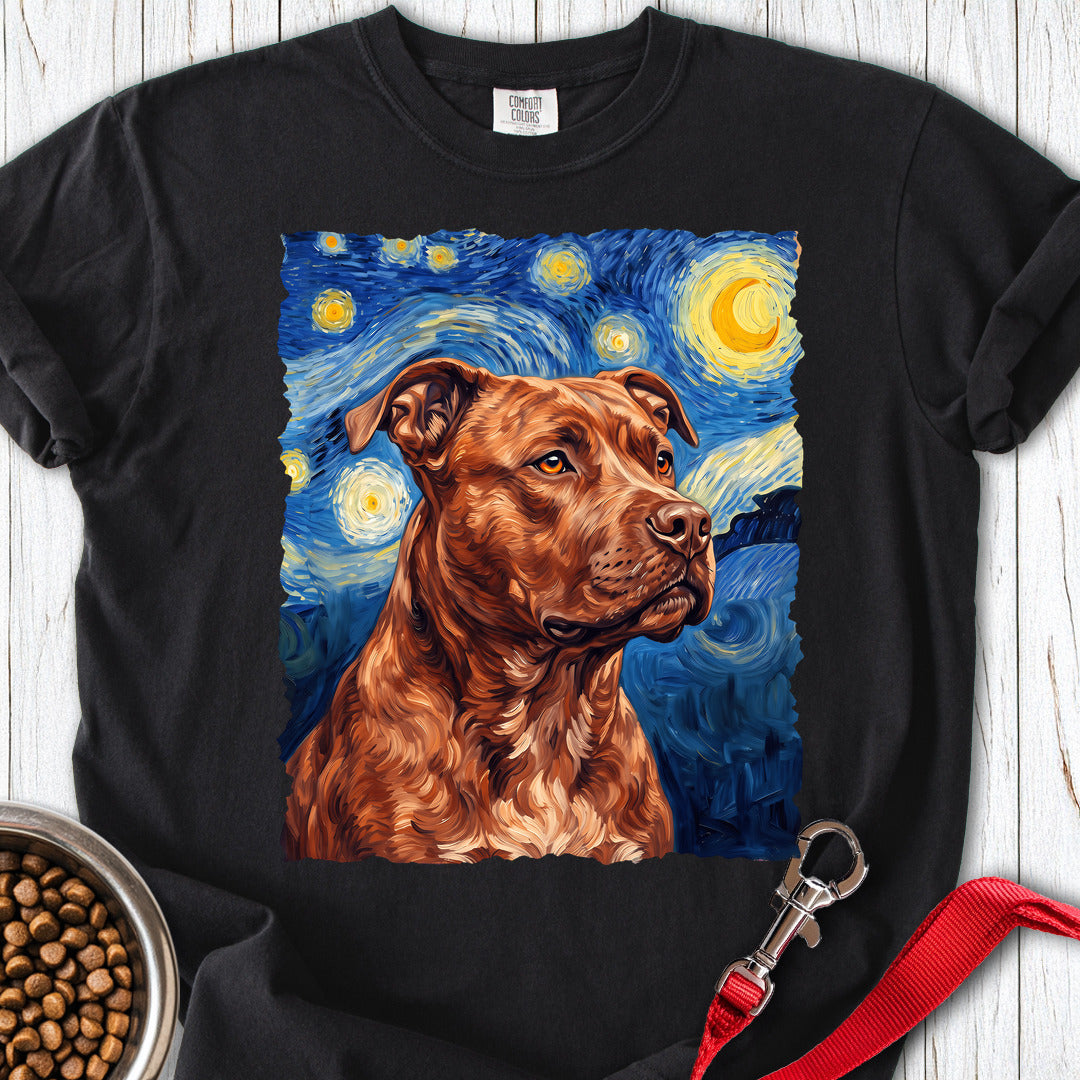 Pitbull Red Nose Van Gogh Premium Tee — Black