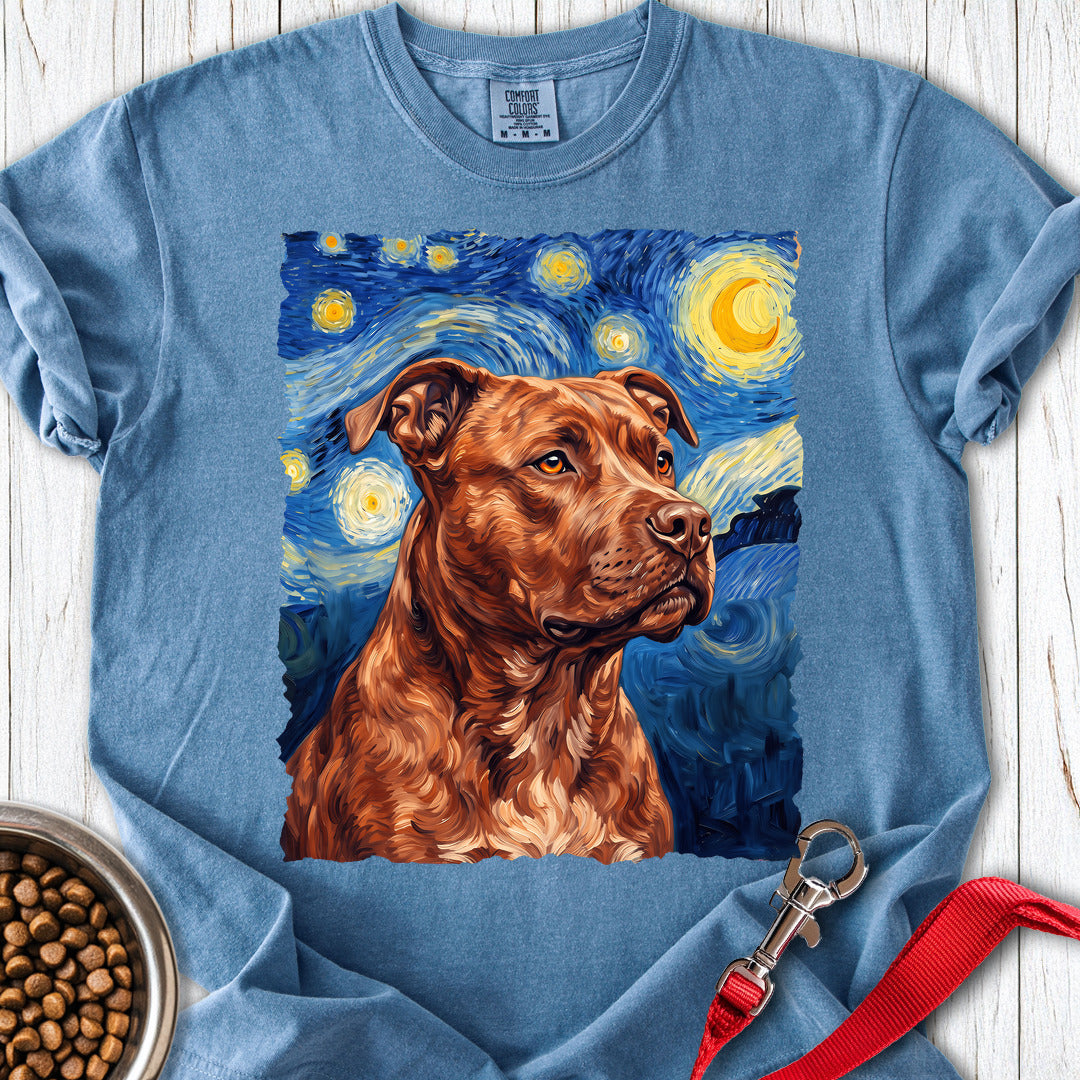 Pitbull Red Nose Van Gogh Premium Tee — Blue Jean