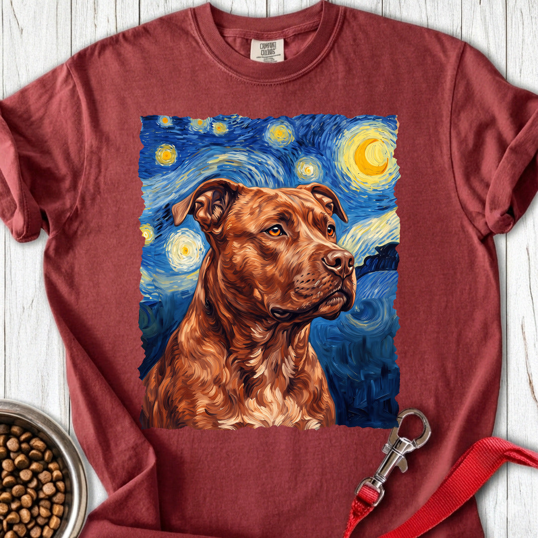 Pitbull Red Nose Van Gogh Premium Tee — Brick