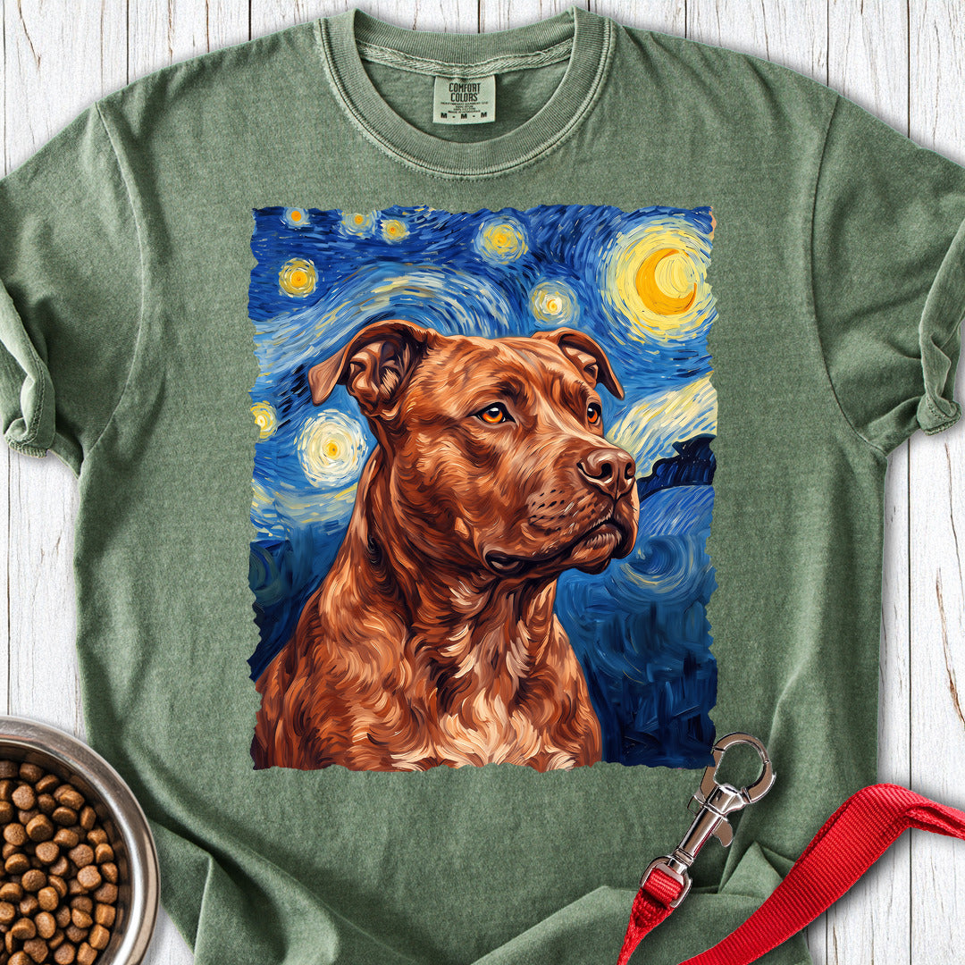 Pitbull Red Nose Van Gogh Premium Tee — Moss