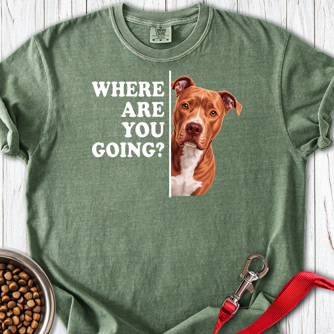 Pitbull Red Nose Where Are You Going Premium Tee — Moss