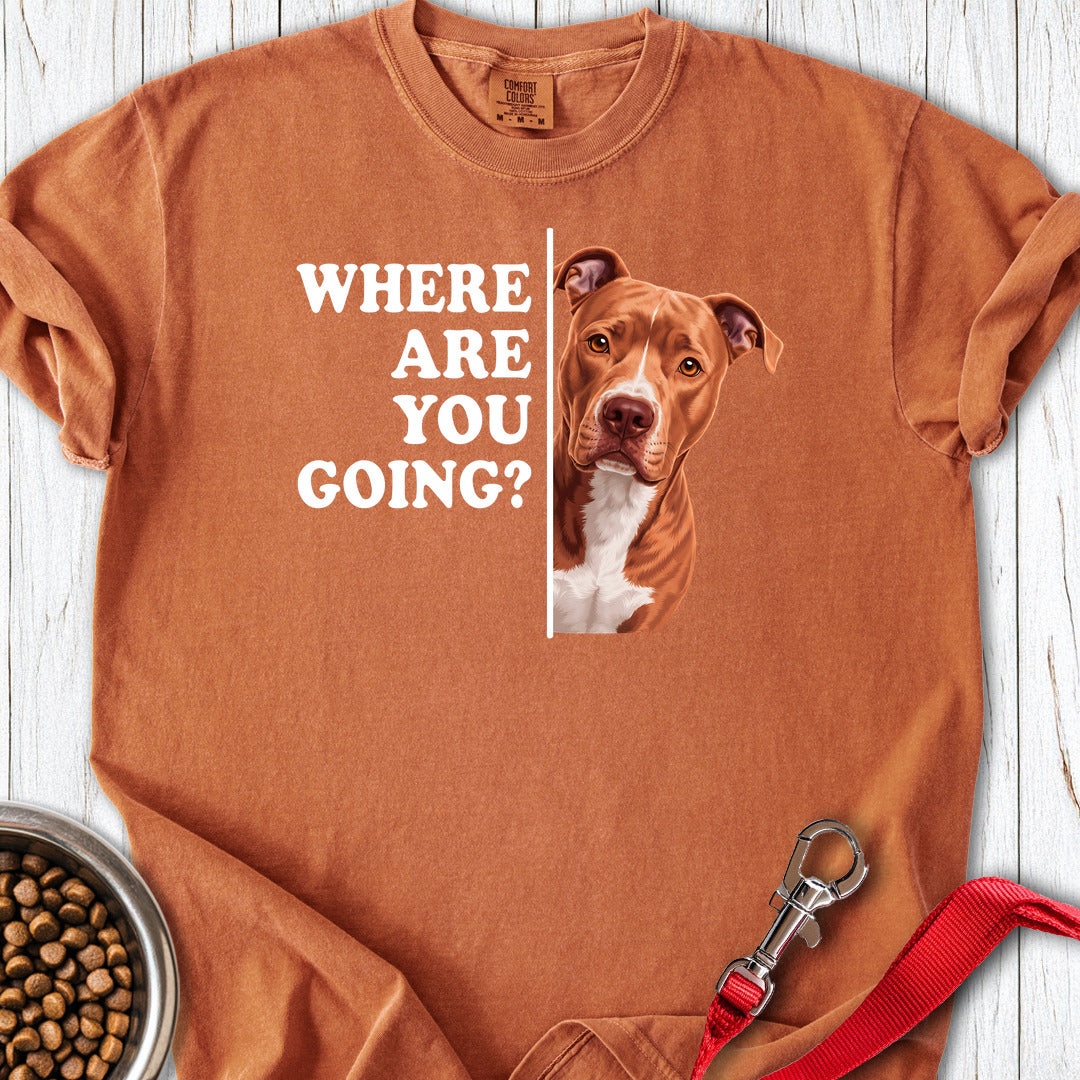 Pitbull Red Nose Where Are You Going Premium Tee — Yam