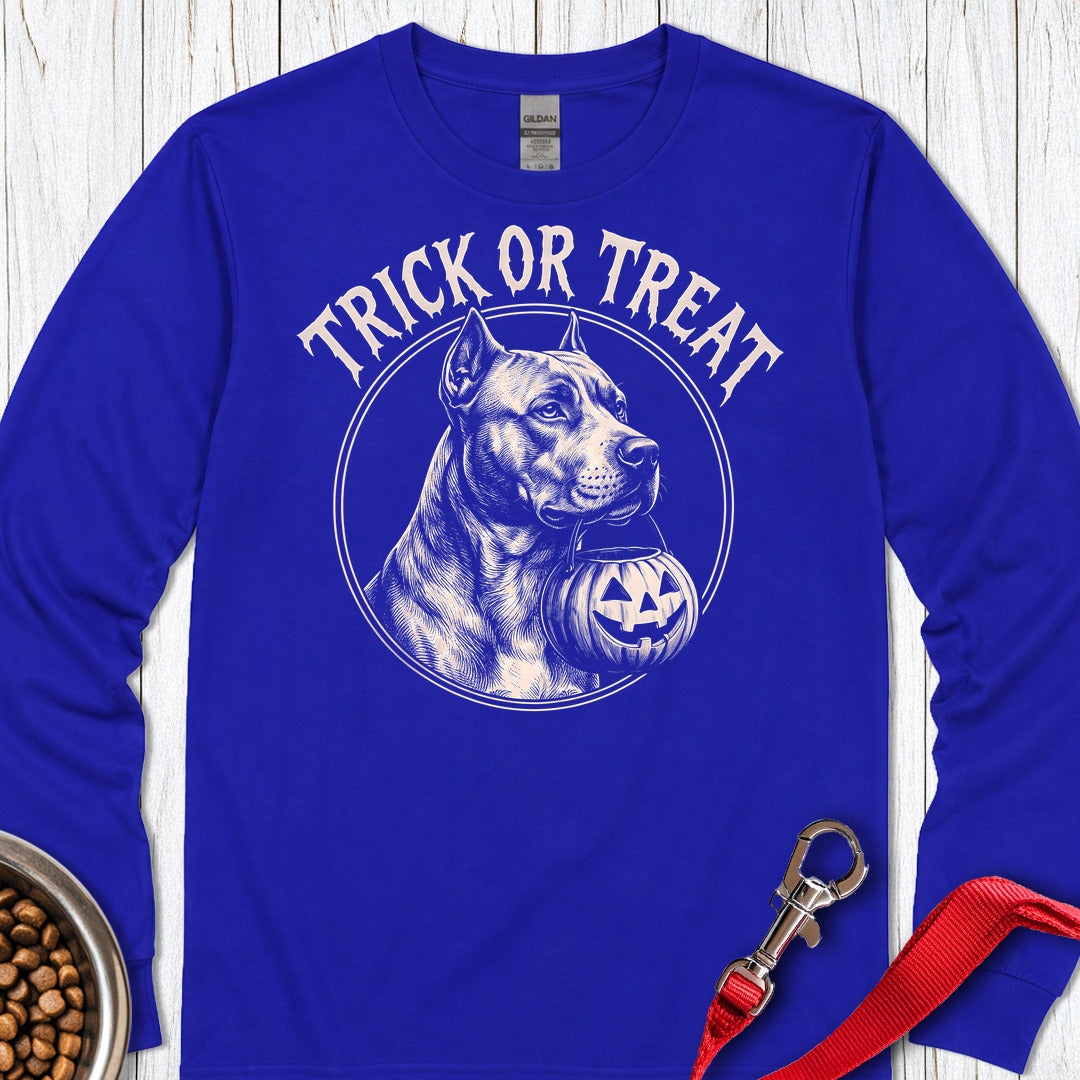Pitbull Trick Or Treat Long Sleeve — Royal