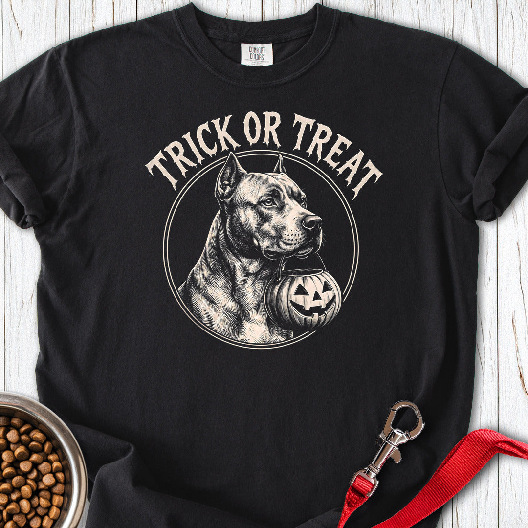 Pitbull Trick Or Treat Premium Tee — Black