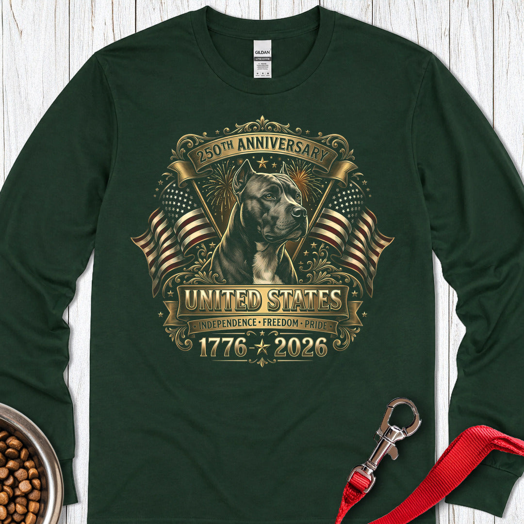 Pitbull USA Long Sleeve — Forest Green