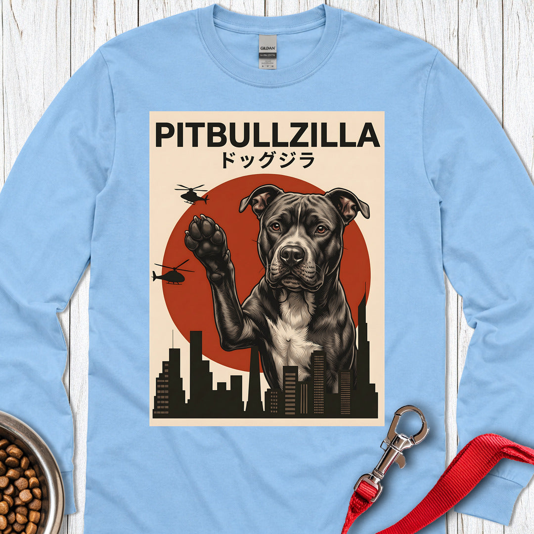 Pitbullzilla Long Sleeve — Carolina Blue