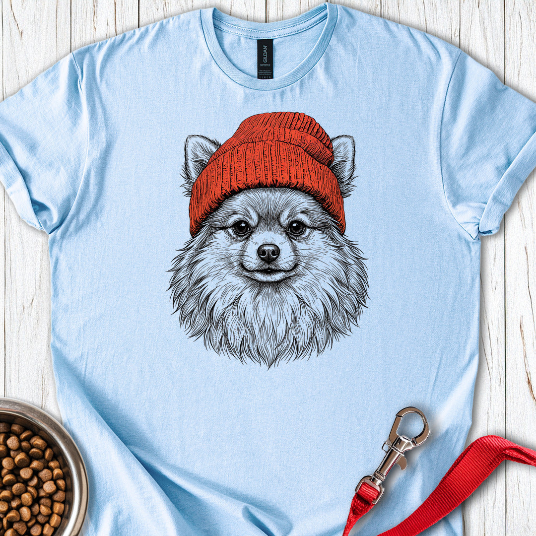 Pomeranian Beanie — Light Blue