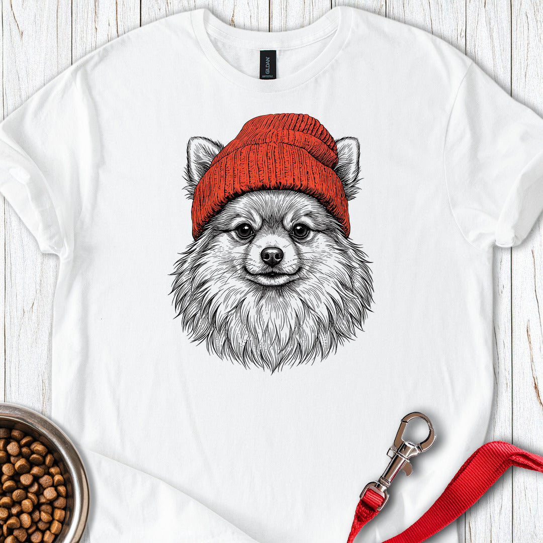 Pomeranian Beanie — White