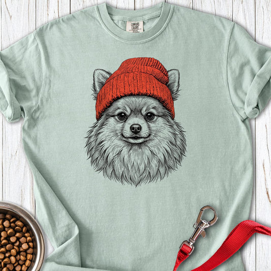Pomeranian Beanie Premium Tee Bay