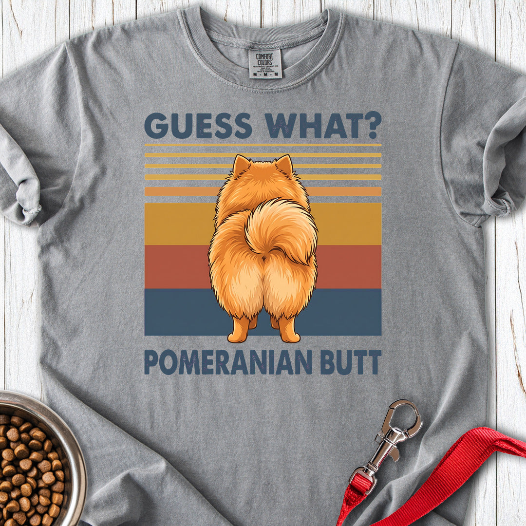 Pomeranian Butt Premium Tee — Grey