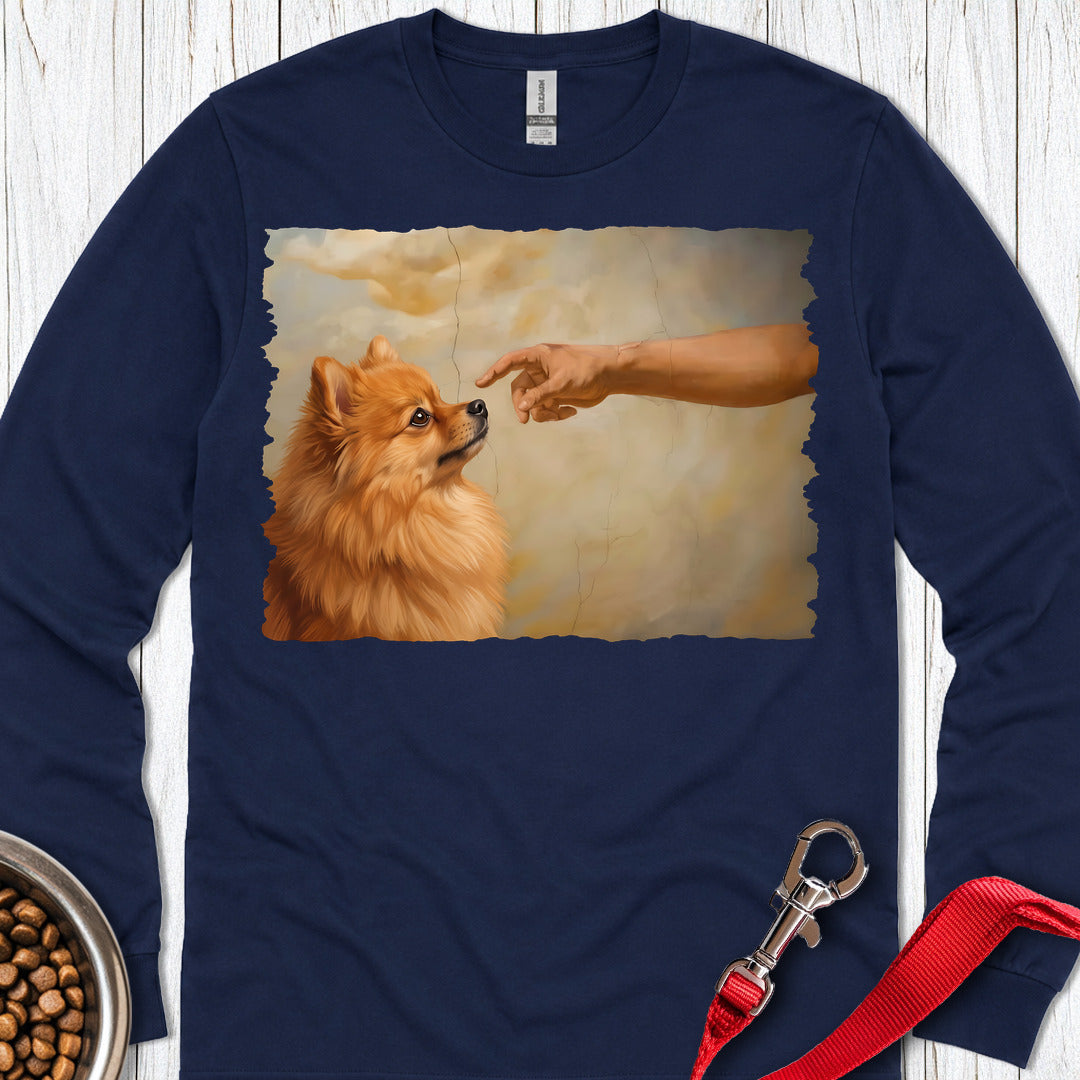 Pomeranian Creation Long Sleeve — Navy