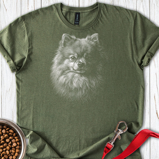 Pomeranian Engraved — Military Green
