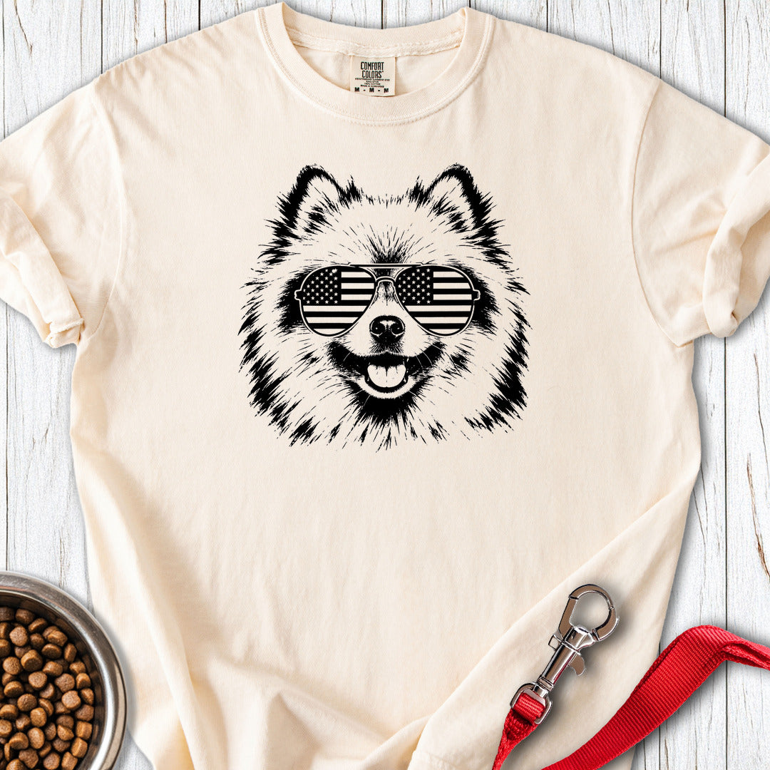 Pomeranian Flag Shades Premium Tee — Ivory