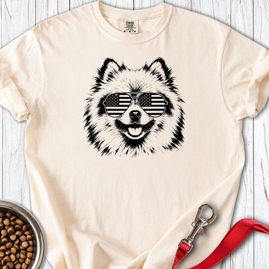 Pomeranian Flag Shades Premium Tee Ivory