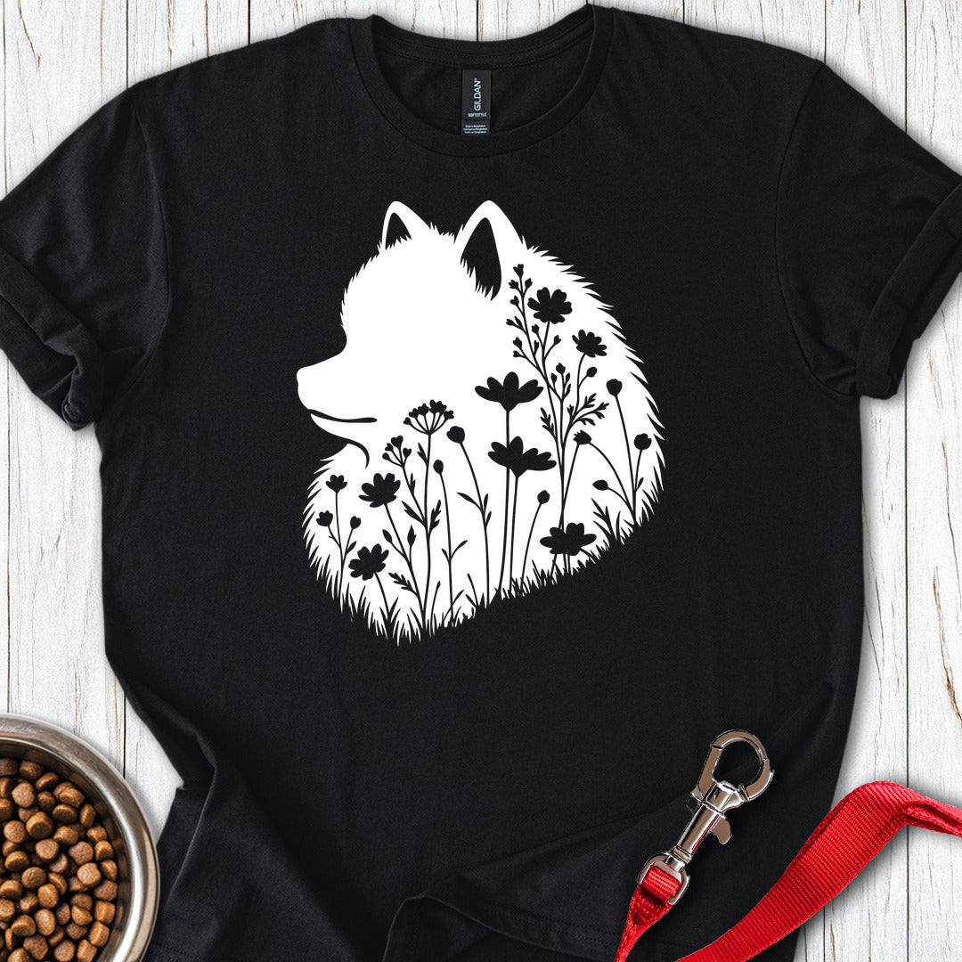 Pomeranian Flowers — Black