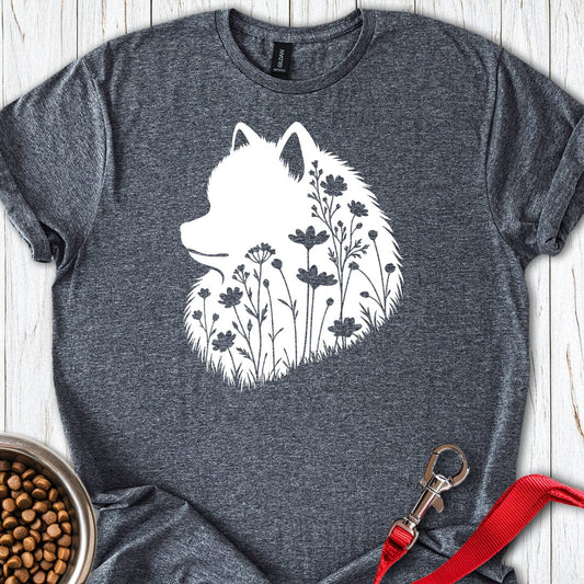 Pomeranian Flowers Dark Heather