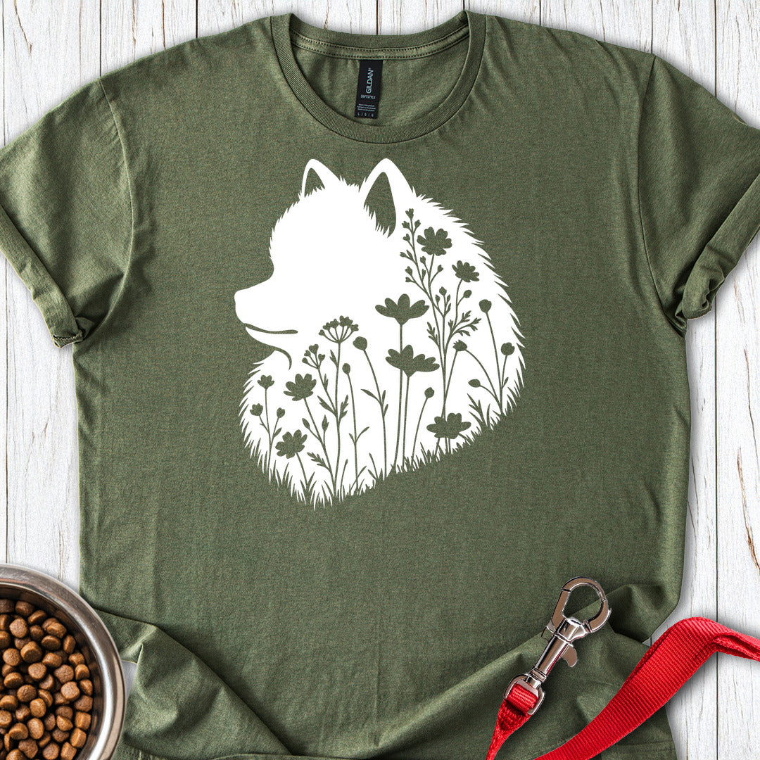 Pomeranian Flowers — Military Green