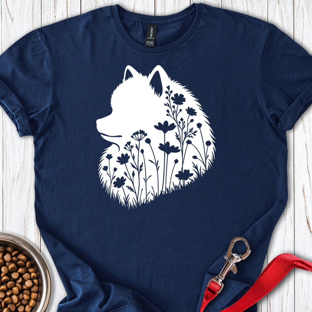 Pomeranian Flowers — Navy