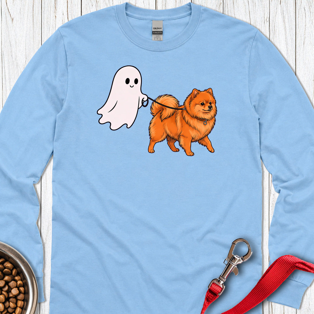 Pomeranian Ghost Walk Long Sleeve — Carolina Blue