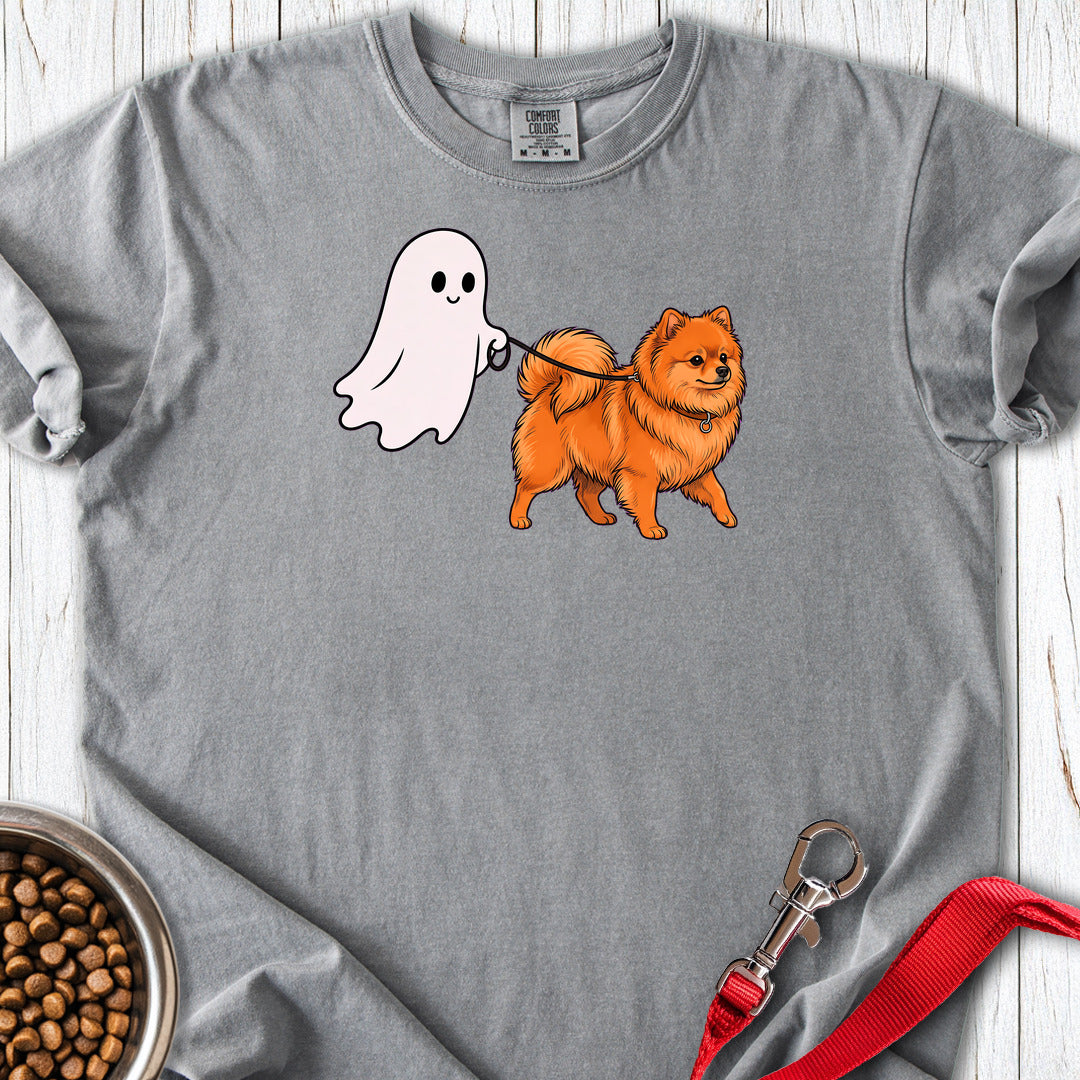Pomeranian Ghost Walk Premium Tee — Grey