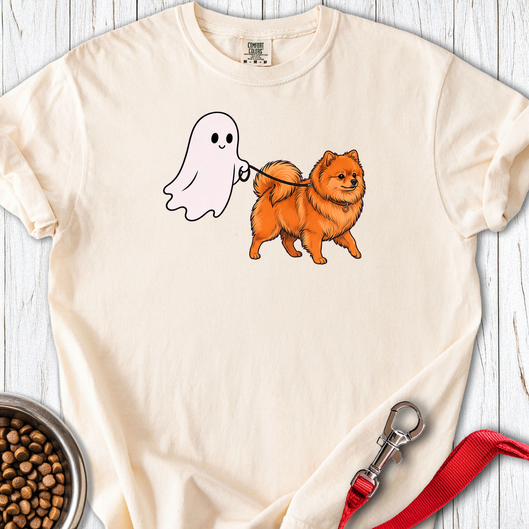 Pomeranian Ghost Walk Premium Tee — Ivory
