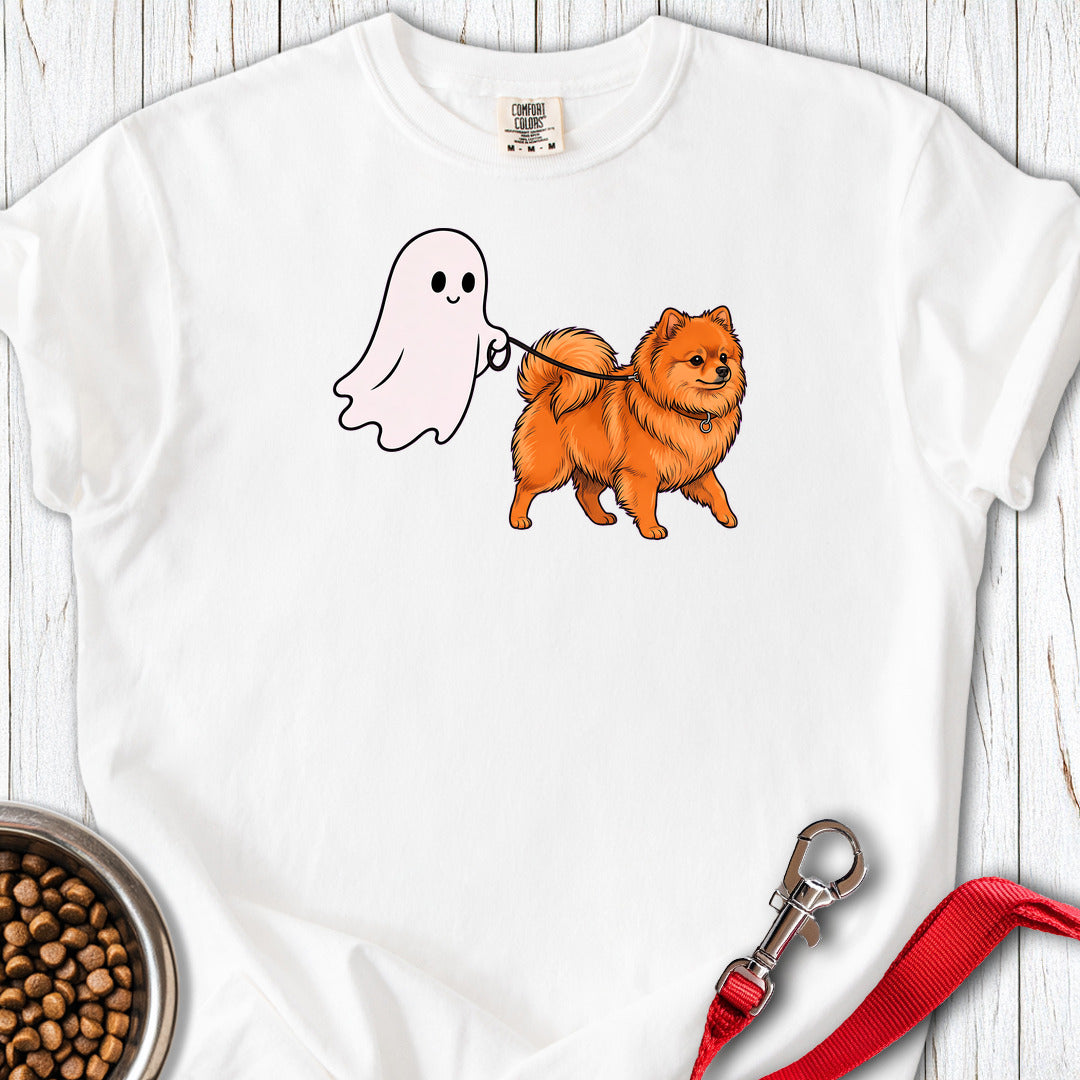 Pomeranian Ghost Walk Premium Tee — White
