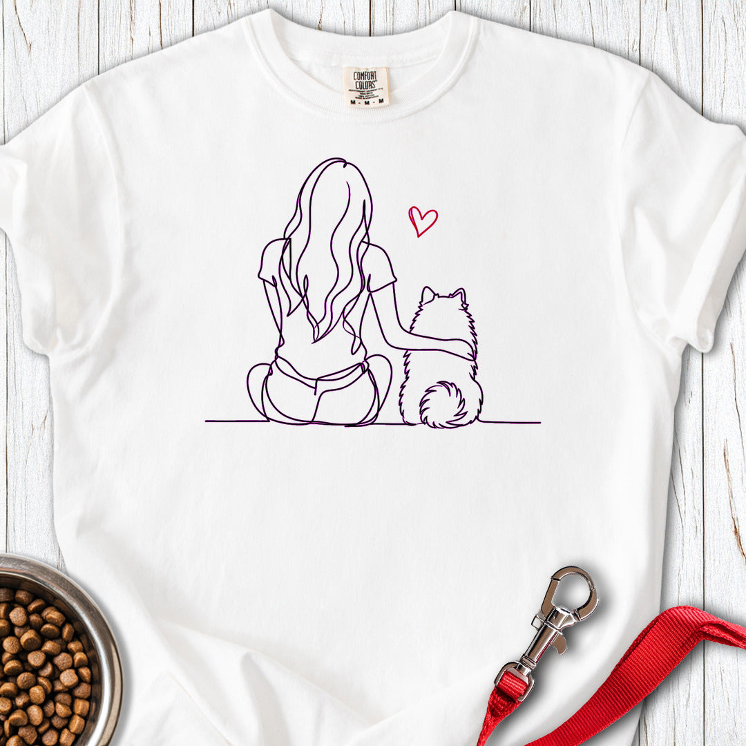 Pomeranian Hug Premium Tee — White