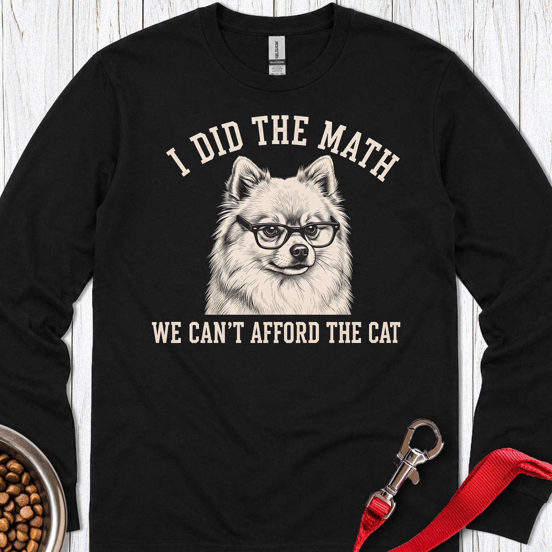 Pomeranian I Did The Math Long Sleeve — Black
