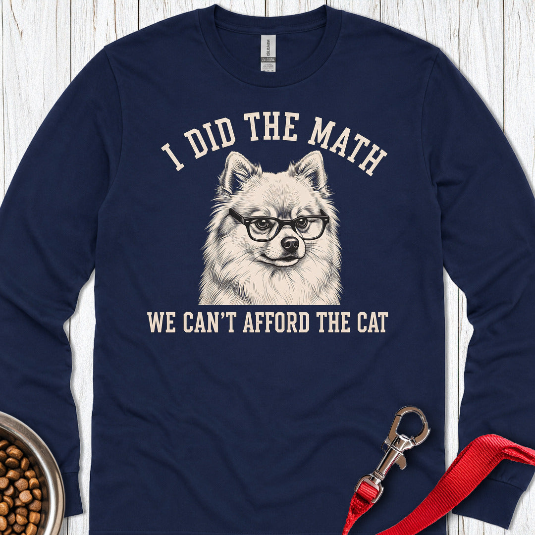Pomeranian I Did The Math Long Sleeve — Navy