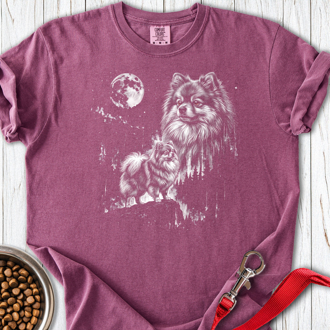 Pomeranian Moonlight Premium Tee — Berry