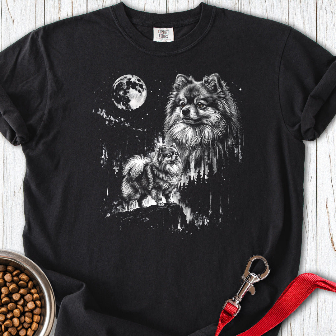 Pomeranian Moonlight Premium Tee — Black