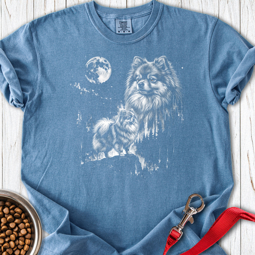 Pomeranian Moonlight Premium Tee — Blue Jean