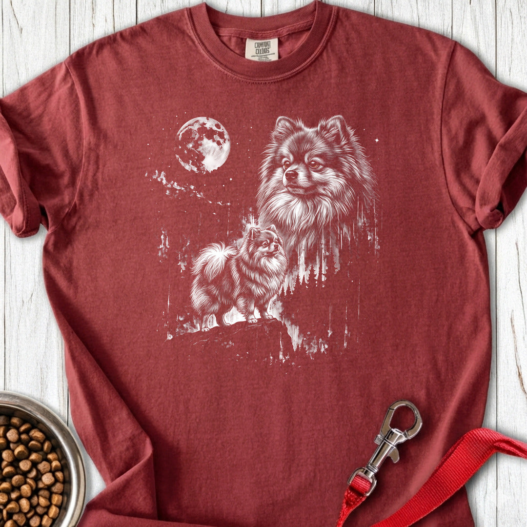 Pomeranian Moonlight Premium Tee — Brick