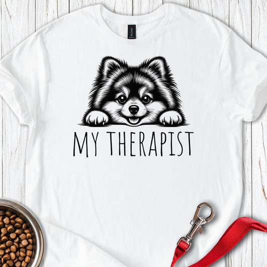 Pomeranian My Therapist — White
