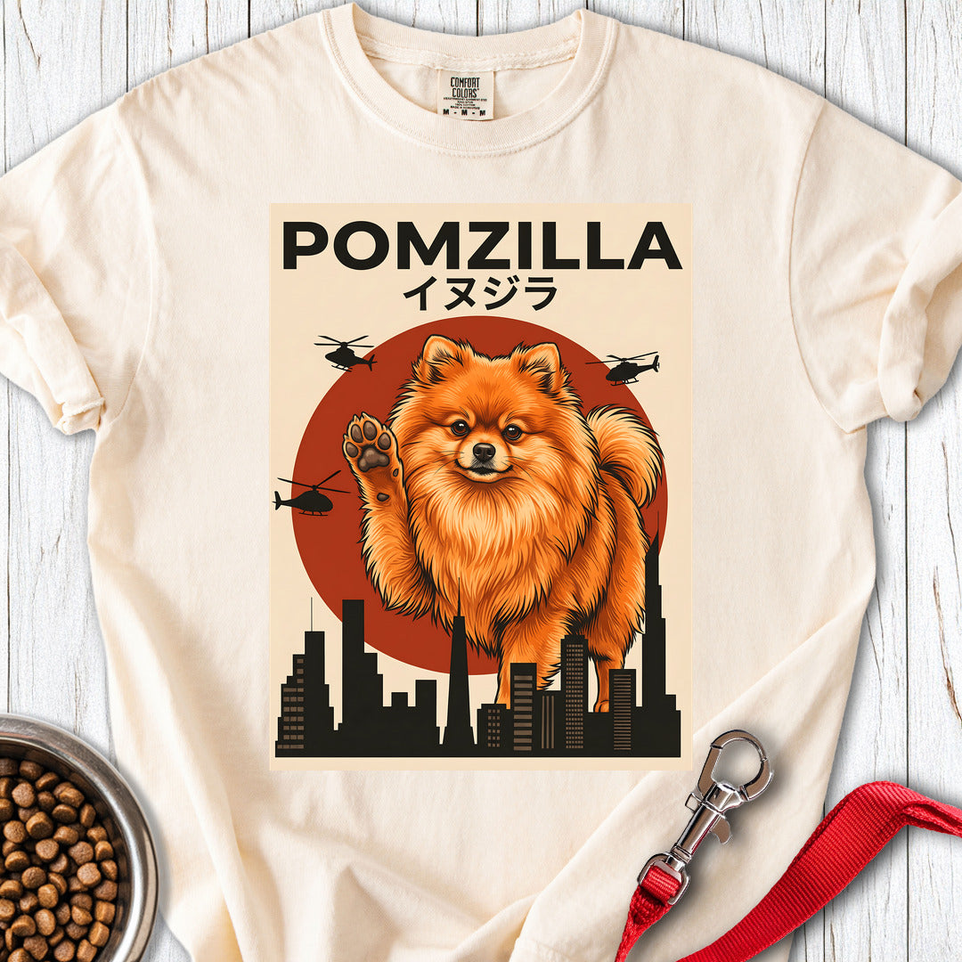 Pomeranian Pomzilla Premium Tee — Ivory