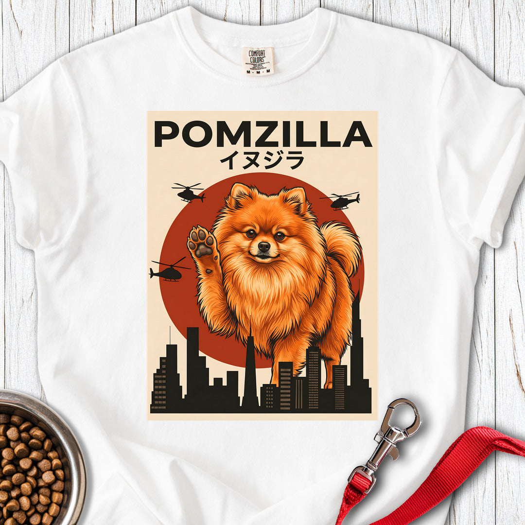 Pomeranian Pomzilla Premium Tee — White